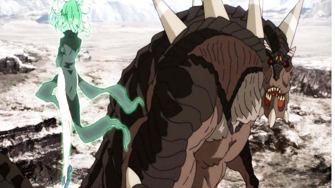 ワンパンマン| 死んだモンスターはSランクタツマキの燃えるようなオーラ攻撃で肉を腐らせる, Dead monster rots flesh with Tatsumaki’s aura attack