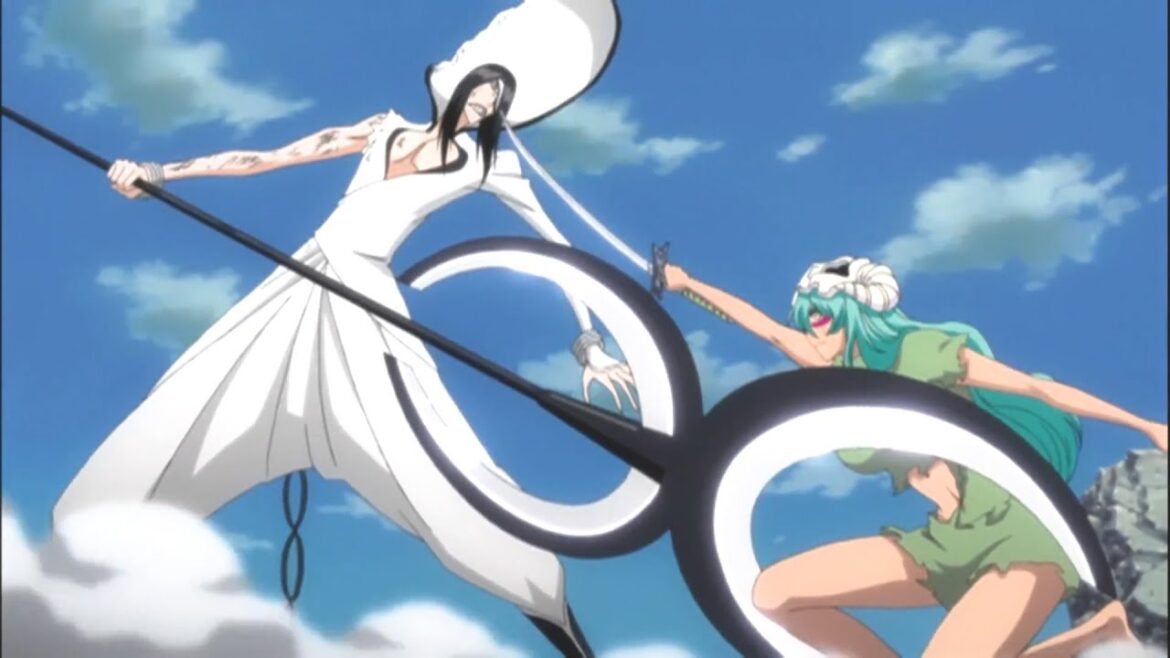 「BLEACH 千年血戦篇」Nel VS Nnoitra, Gotei 13’s rescue team appears