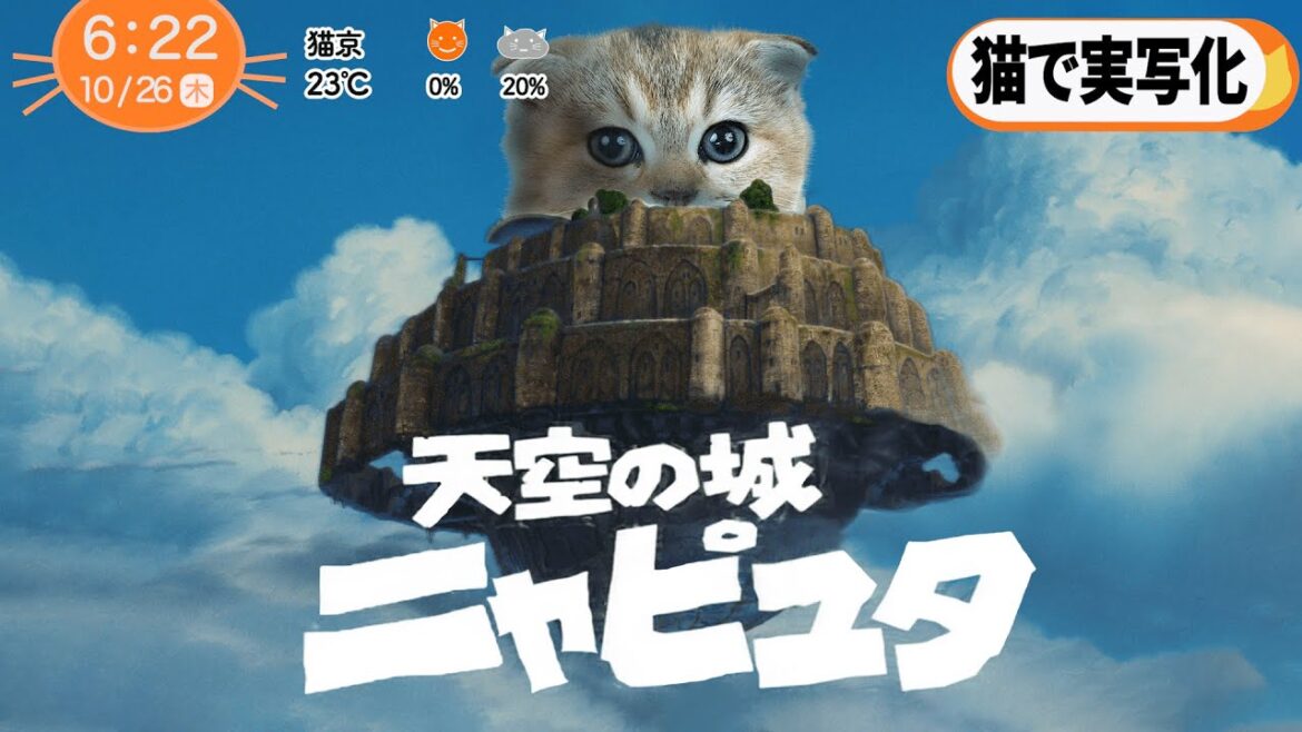 天空の城ラピュタを猫で実写化