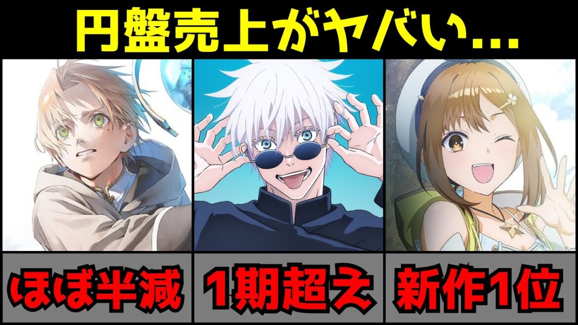 【衝撃】夏アニメの円盤売上がとんでもない事になる…【無職転生2期、呪術廻戦2期、ライザのアトリエ】【円盤売上ランキング】