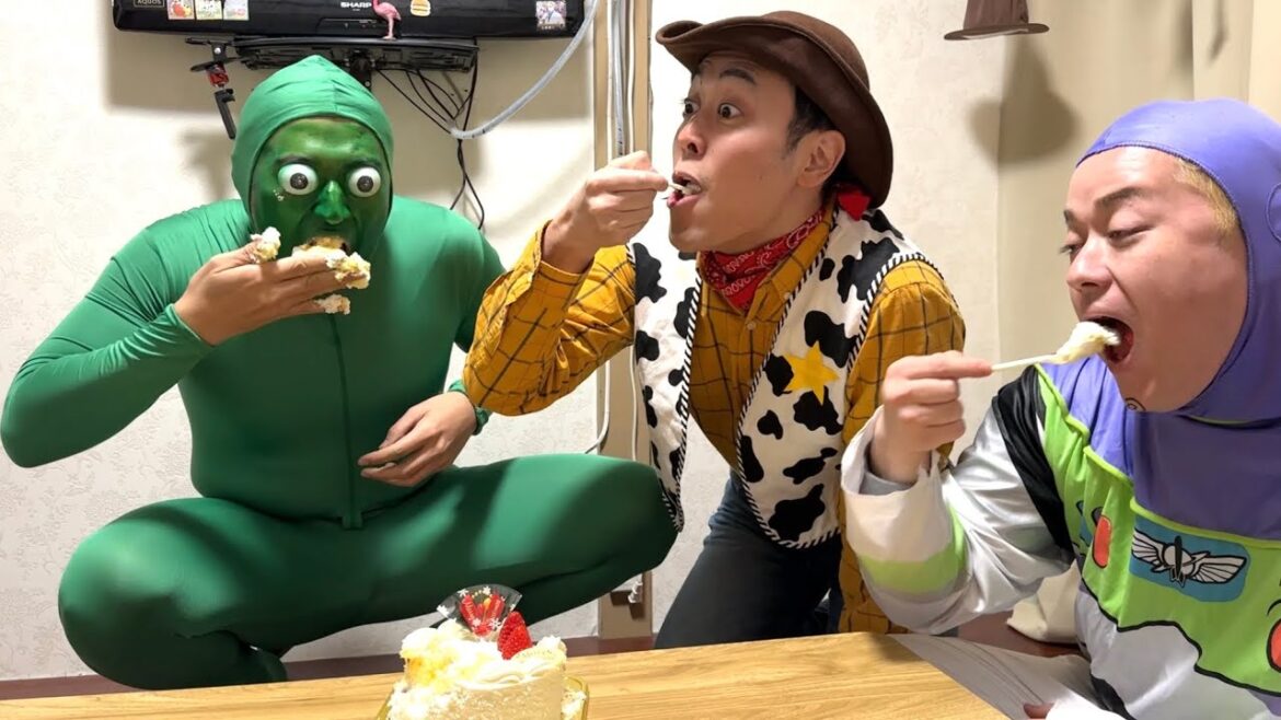 バレずにケーキ食べたトイストーリーのおもちゃ達が…