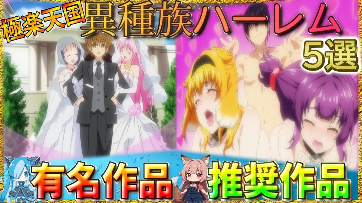【アニメ紹介】独りの夜に天国!異種族美少女に囲まれる作品「おすすめハーレムアニメ5選」