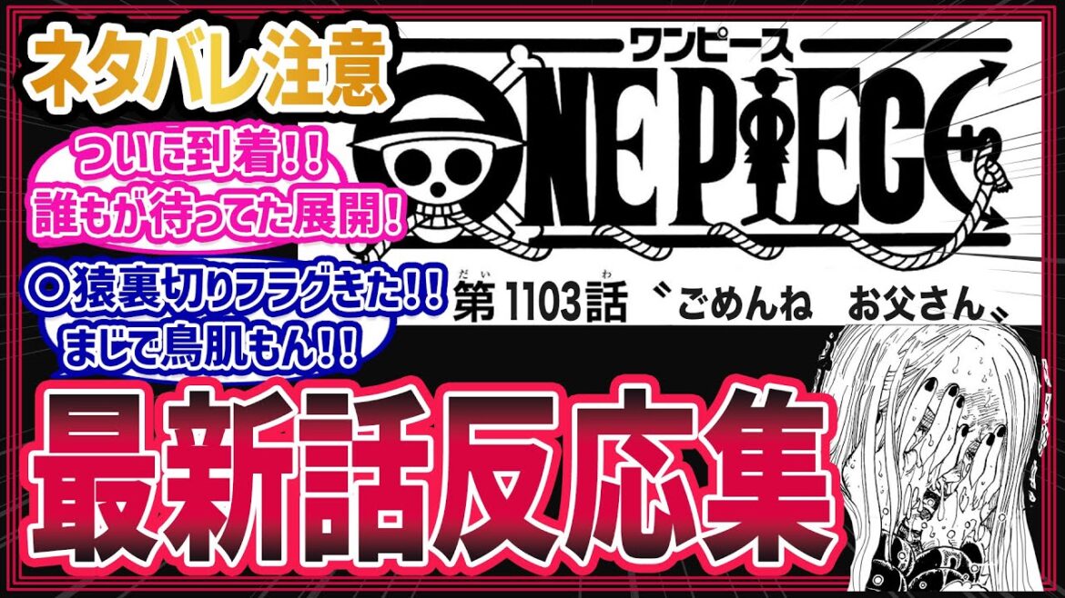 【最新1103話】ネタバレ「ごめんね、お父さん」を読んだ読者の反応集|ボニーの窮地にあいつが来る!【ワンピース反応集】 #onepiece #ワンピース #今週のワンピ #最新話 #ネタバレ