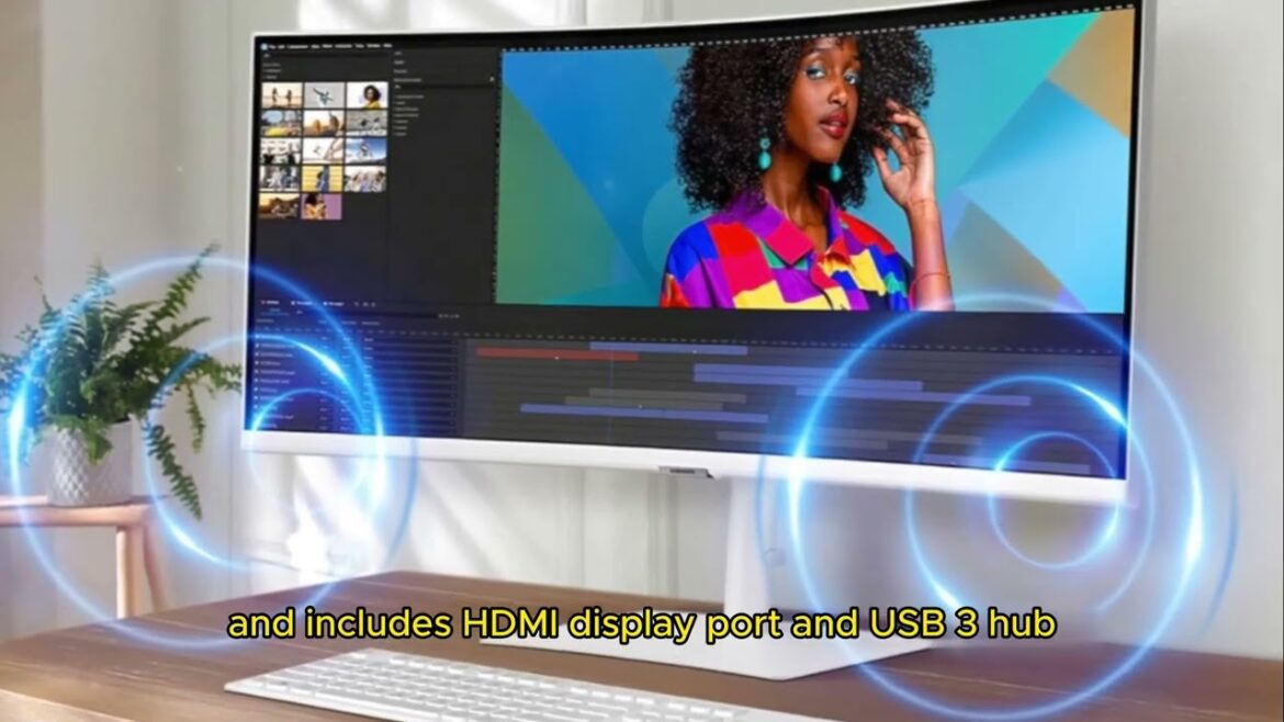 Elevate Your Productivity Instantly with the SAMSUNG 34-Inch ViewFinity Curved Computer Monitor!