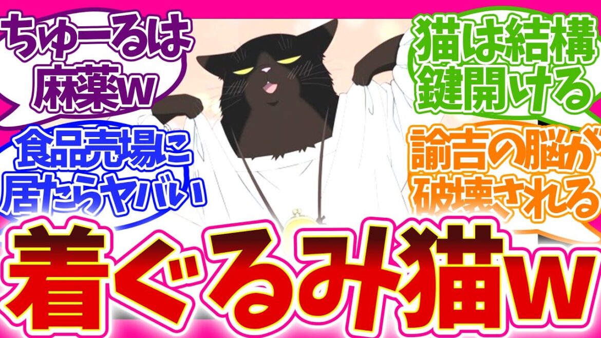 【困惑してて草】ほんとに猫!?買い物編のリアクションがリアルw デキる猫は今日も憂鬱 第2話 視聴者の反応集 アニメ 感想 まとめ 実況   第二話