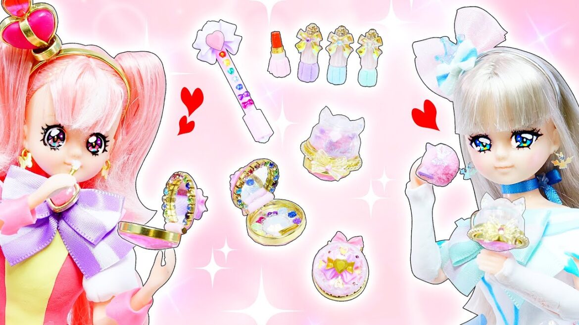 わんだふるぷりきゅあ!メイク道具❤️プリキュアのコスメ✨キュアワンダフル、キュアフレンディ、キュアニャミー、キュアリリアンのミニチュア小物を手作り工作⭐️100円ショップの材料でわんぷりDIY🌼声真似