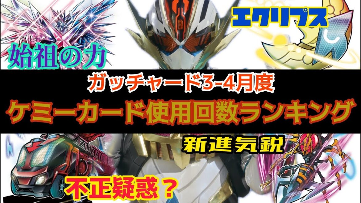 【集計Ⅳ】3-4月度ライドケミーカード使用回数ランキング!! #仮面ライダーガッチャード #ライドケミートレカ #ランキング