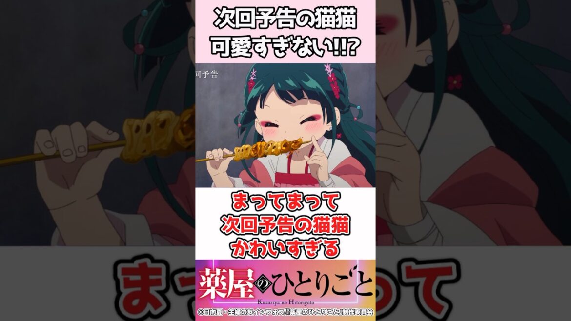 次回予告の超かわいい猫猫を見た視聴者の反応集【薬屋のひとりごと】#アニメ #17話