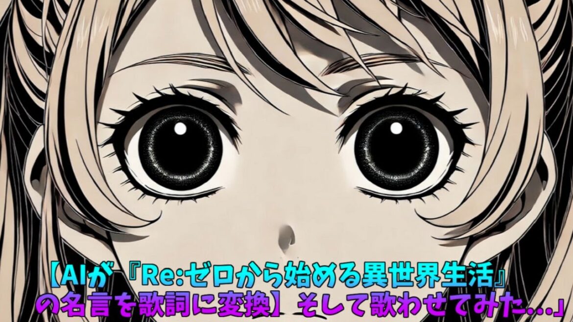 「🎶 【AIが『Re:ゼロから始める異世界生活』の名言を歌詞に変換】そして歌わせてみた…」