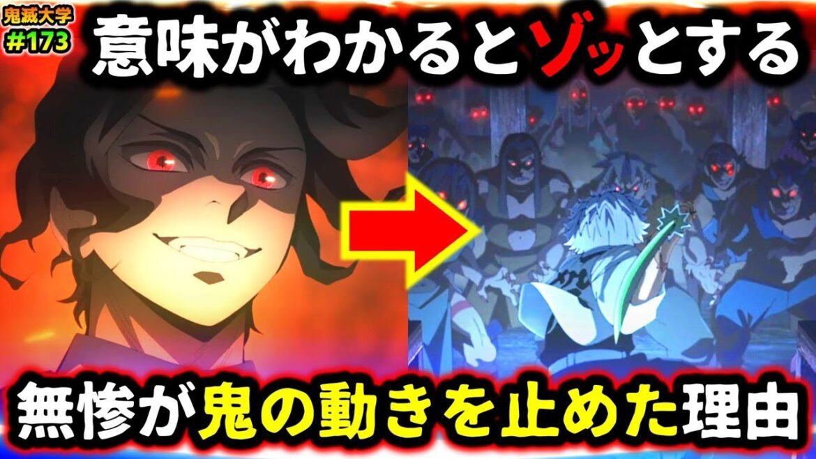 【鬼滅の刃】実は残酷な一手！無惨が柱稽古中に鬼の活動を止めた理由・最終選別の鬼を放置していた理由！（鬼舞辻無惨/柱稽古編/刀鍛冶の里編/無限城編/鬼滅大学）