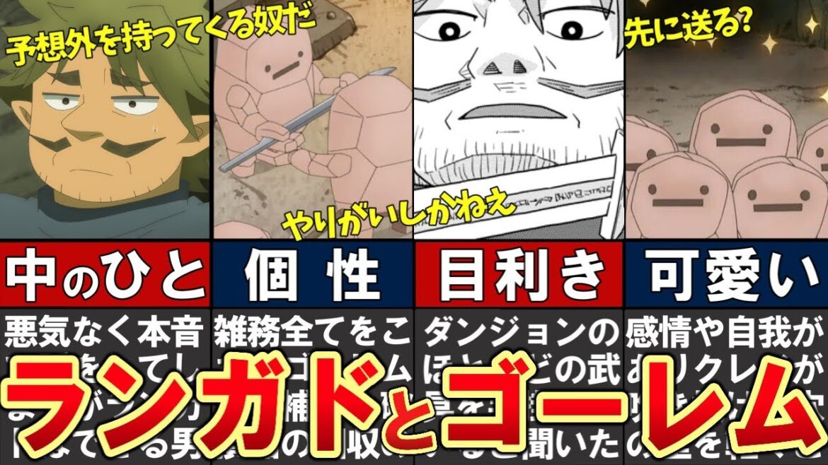 【ダンジョンの中のひと】ランガドとゴーレムをわかりやすく解説