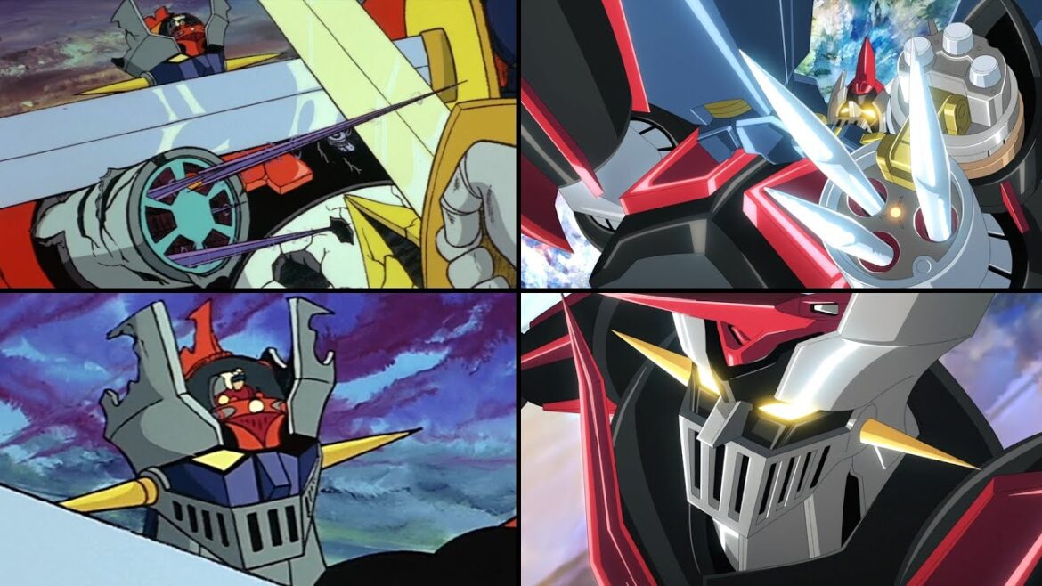 Grendizer U: Mazinger X & Z Drill Missile Comparison [グレンダイザーU マジンガーＺ対暗黒大将軍 マジンガーX ドリルミサイル 比較 1974]
