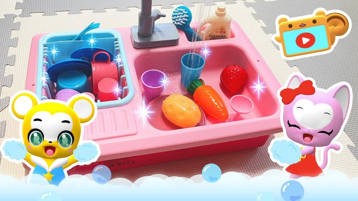 【おままごと】【お手伝い】おもちゃを使って洗い物ごっこで遊ぼう！★子供向け知育動画★生活習慣