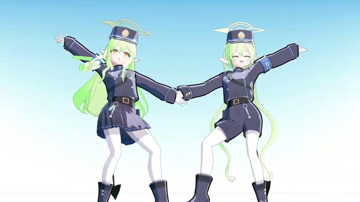 【Blue Archive/MMD】 III【宝鐘マリン＆こぼ・かなえる [Shupogaki  Twins Hikari & Nozomi]  - Model Download