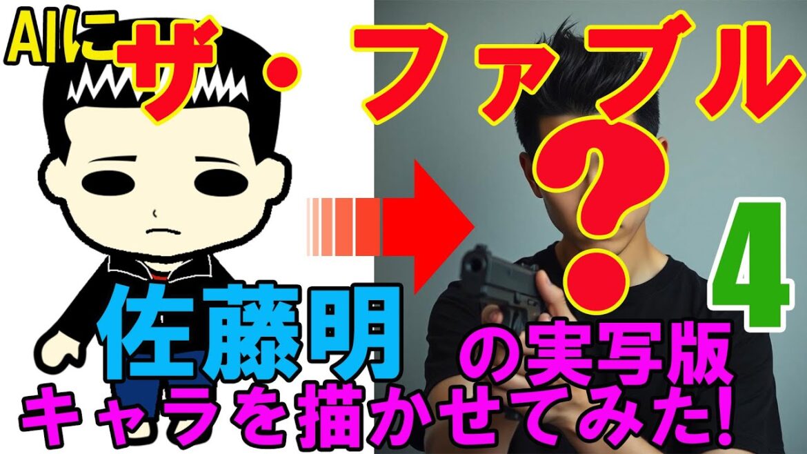 AIに『ザ・ファブル』「佐藤明」の実写版キャラを描かせてみた！その4