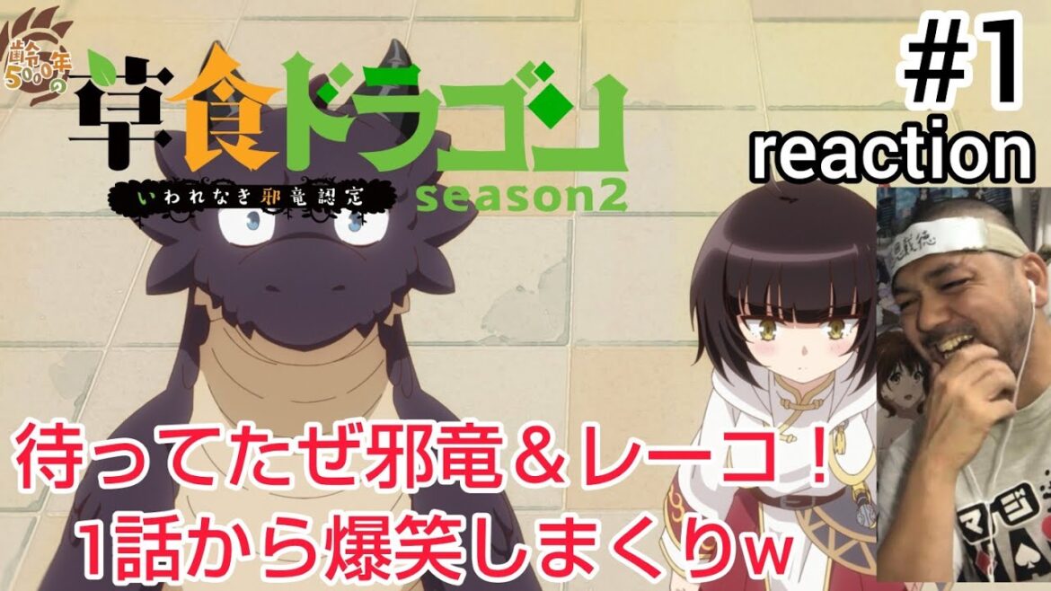 齢5000年の草食ドラゴン、いわれなき邪竜認定 2期 1話 リアクション Soushoku Doragon Season2 ep1 reaction 反応 同時視聴