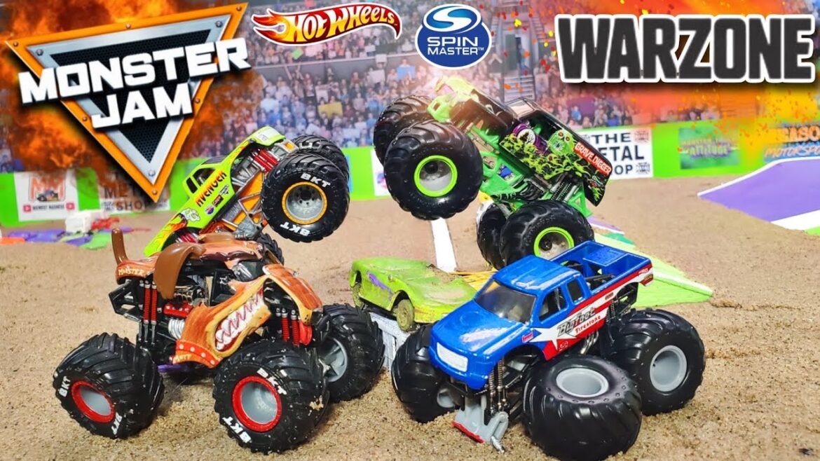 MONSTER JAM! Toy Diecast Monster Truck Racing! (WARZONE!)