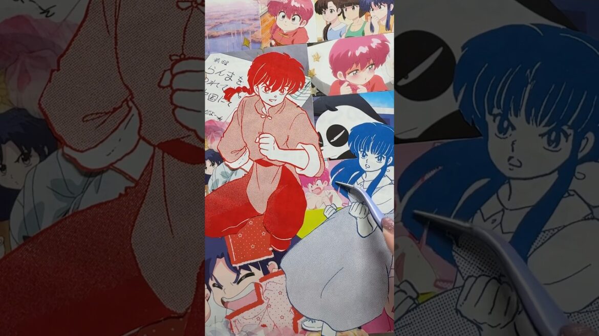 らんま1/2❤︎mixコラージュ#collage#journal#shorts  #コラージュ ここなつのコラージュ