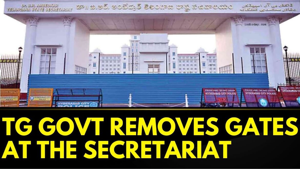 Telangana News | The Telangana Government Removes ‘Baahubali’ Gates At The Secretariat | News18