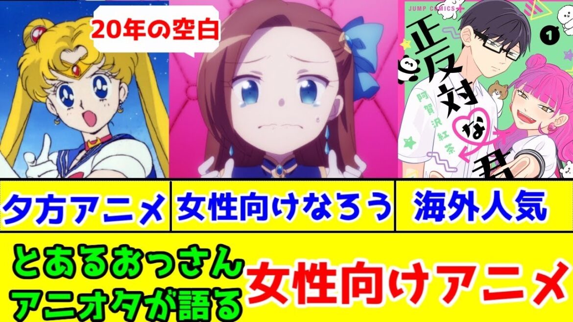 【男アニオタの「女性向けアニメ」の歴史】【アニメコラム】おっさんアニオタが語る「女性向けを男が見ること」の移り変わり【1990年代のネット普及以前の時代】【なろうと海外ランキングの影響】【田中東子】