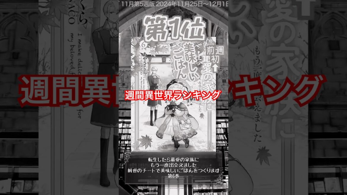 【作品紹介】地下にあるコミック売場の書店員が推した 漫画・ラノベ ランキング 11月第5週版【書店】 #shorts #異世界漫画 #本の紹介 #ラノベ