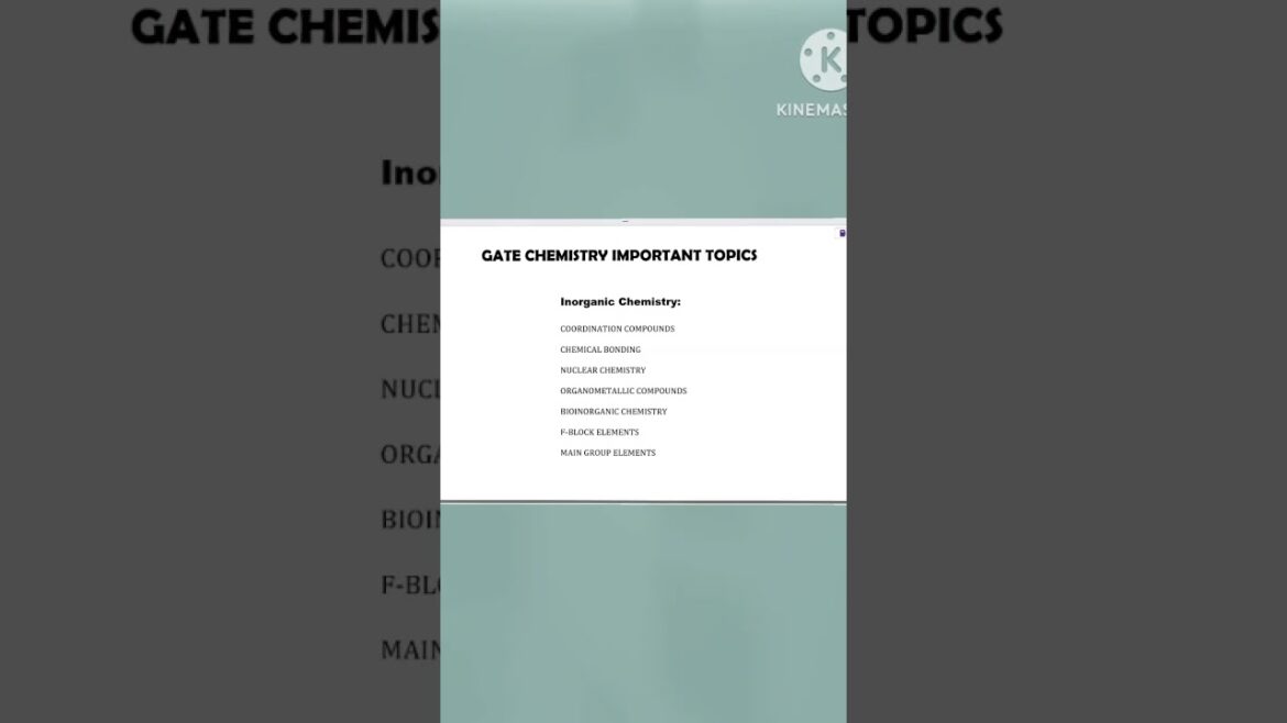 GATE Chemistry 2025:important Topics You Can't Miss! #gate2025 #gatechemistry #mostrepeatedquestions