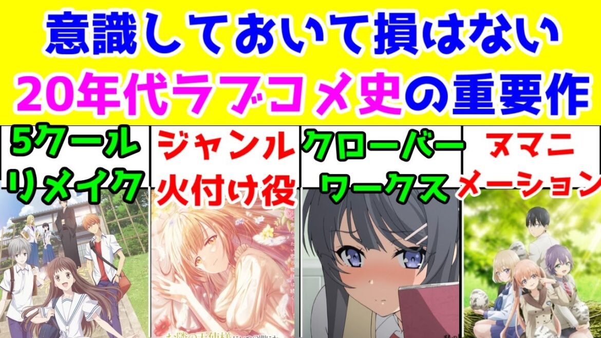 【2020年代ラブコメ史】重要なラブコメアニメ4作＋αを解説