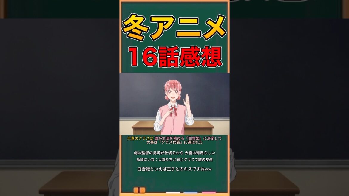 アニメ勢による「アオのハコ」　16話感想　#ネタバレ注意