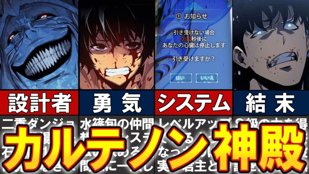 【俺だけレベルアップな件】二重ダンジョンのカルテノン神殿って何? システムとは? 徹底解説