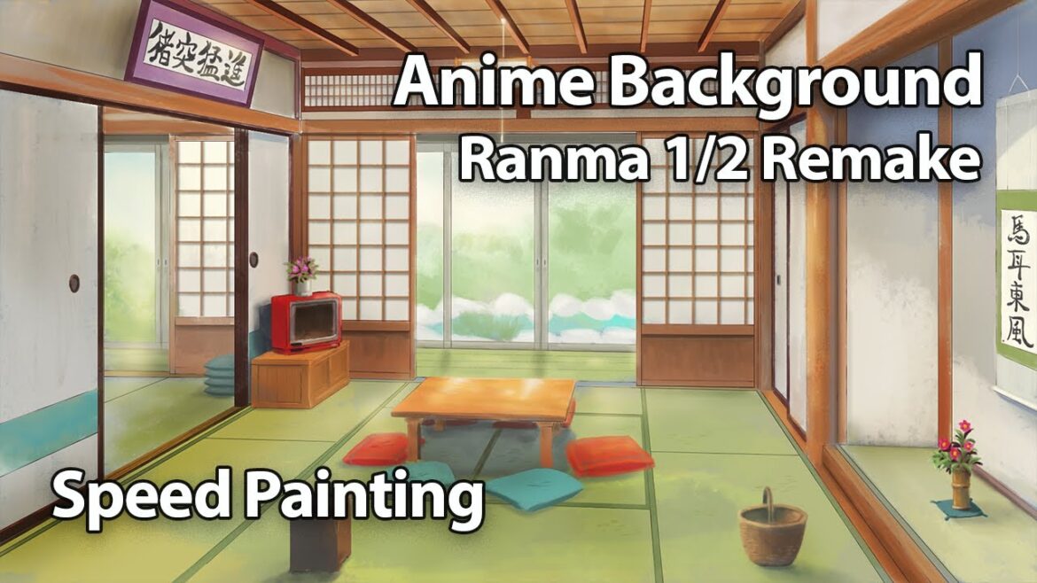Ranma 1/2 - Anime Background Study (6 Hours Sped Up) #ranma½ #animebackground
