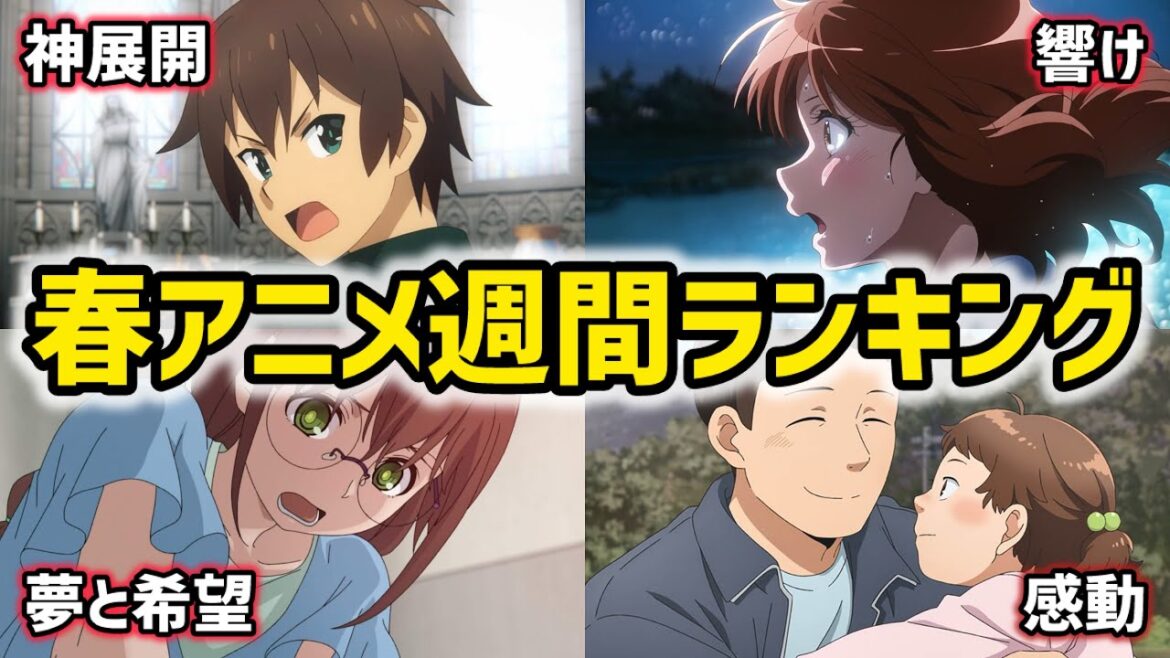 2024年春アニメ週間ランキングTOP10（10話→11話）【このすば、響けユーフォニアム、怪異と乙女と神隠し、となりの妖怪さん】