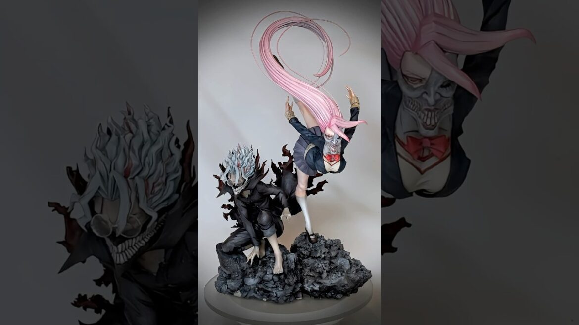 【ダンダダン】オカルン&愛羅のフィギュアを作ってみた【粘土】How to make a figure of Okarun&Aira. #figure #フィギュア