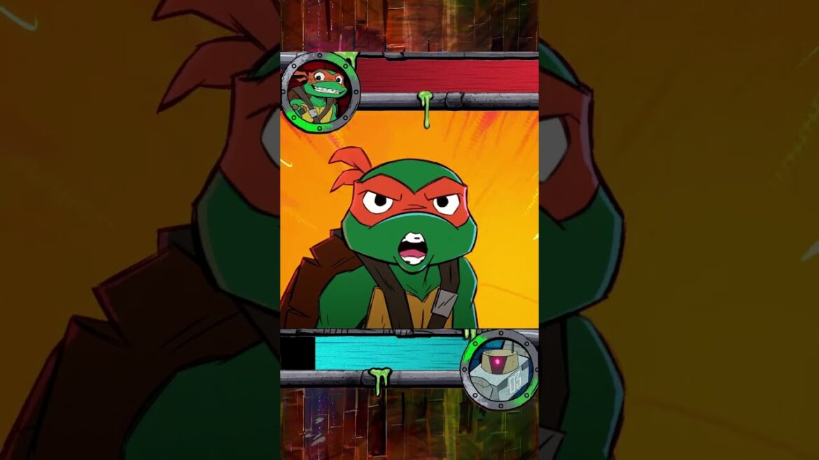 mikey VS. robot 03 🤖 con barre della salute da videogioco! | Tales of the TMNT | #shorts