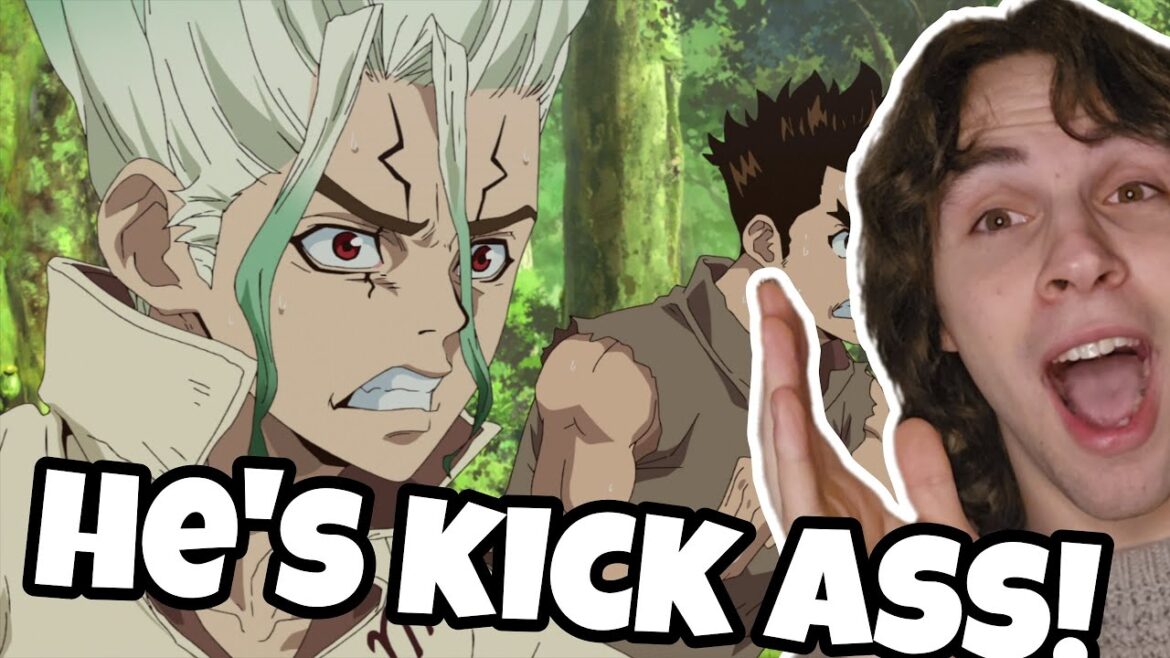 FIRST TIME EVER watching DR STONE!!!! EPISODE 2 || SEASON 1 REACTION