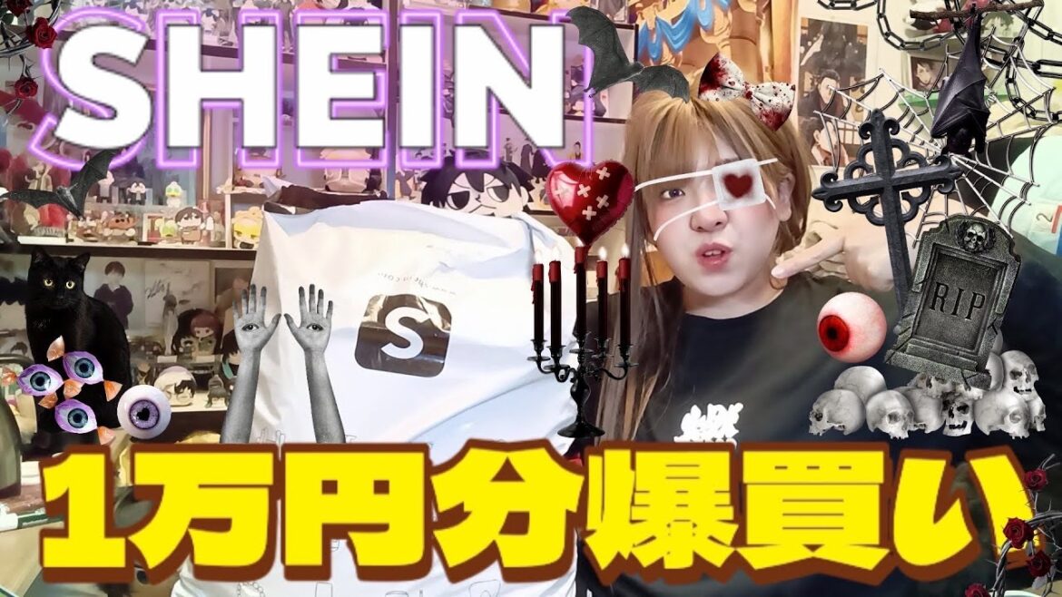 【SHEIN】ゴシック部屋を作る為日常品を一万円分爆買いしたオタク🦇【購入品紹介】