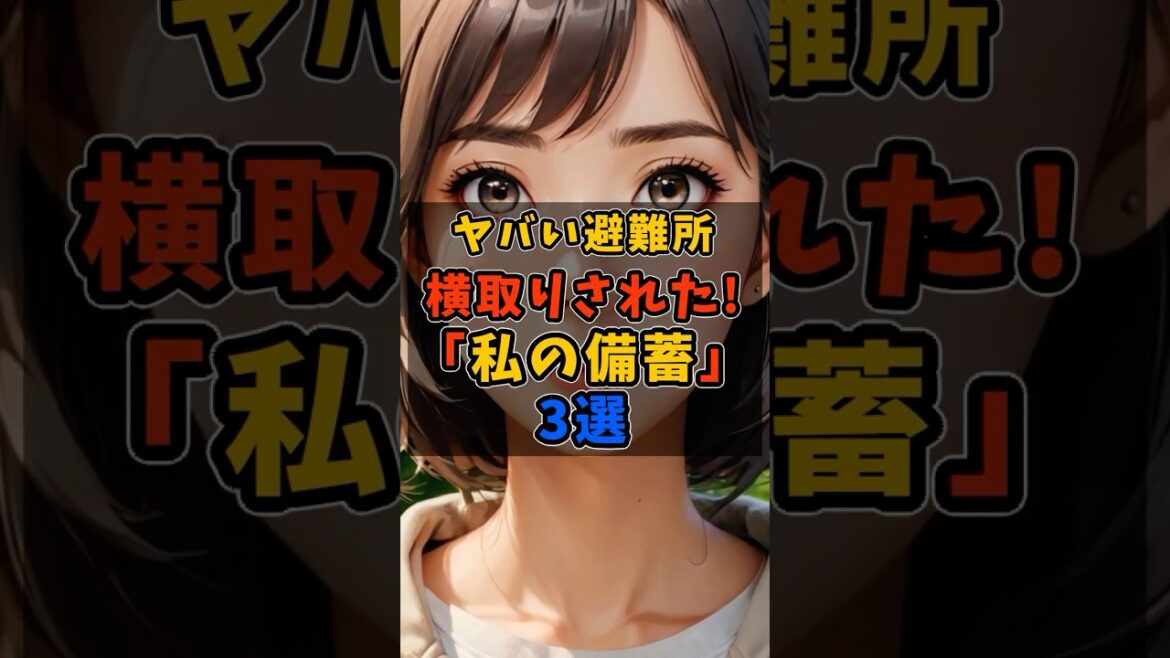 【ヤバい避難所】横取りされた!私の備蓄3選