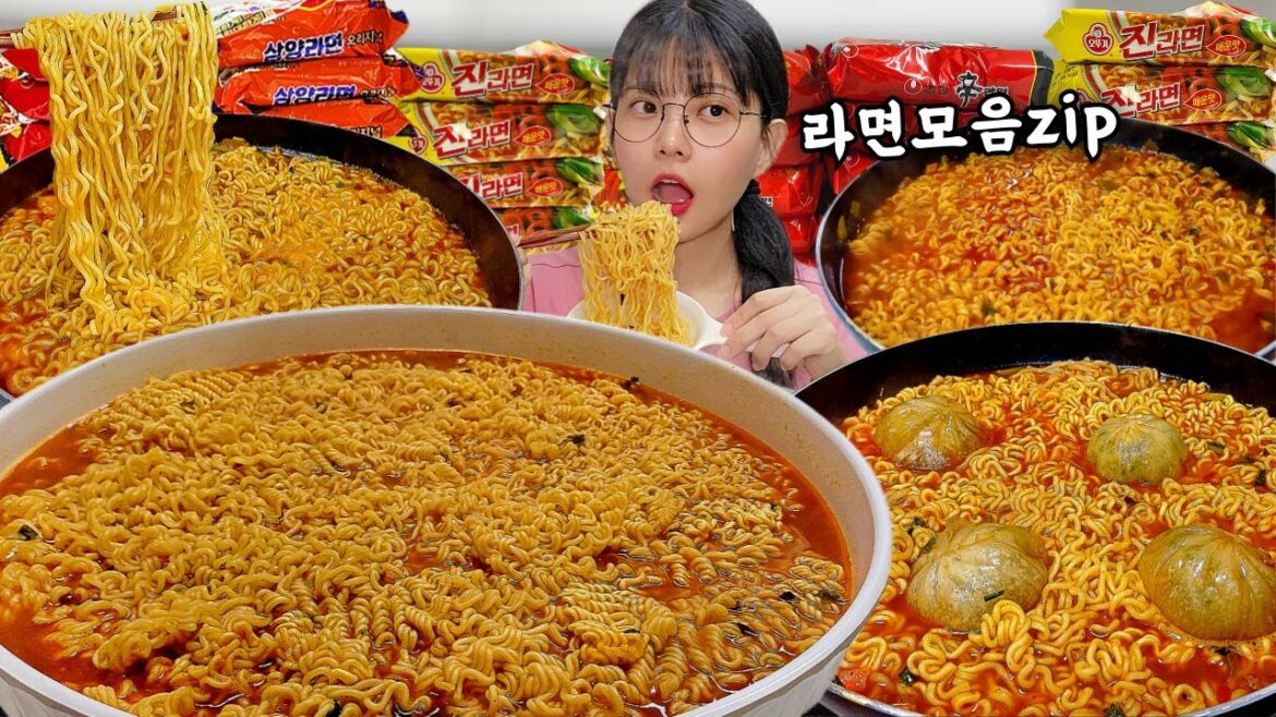 총 라면 60개!🍜라면 좋아하면 꼭 보세요! 라면 먹방 모음집 Ramen eating show