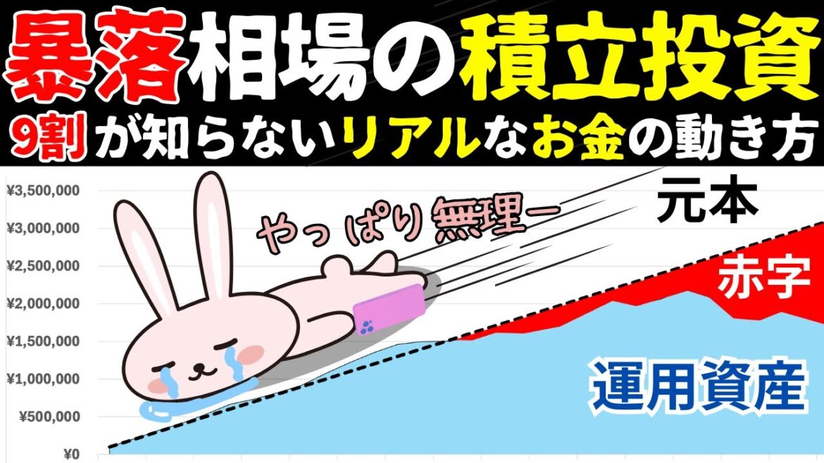 【地獄!!】リーマン級の暴落相場で積立投資を続けるとこうなる！超リアルシミュレーション公開