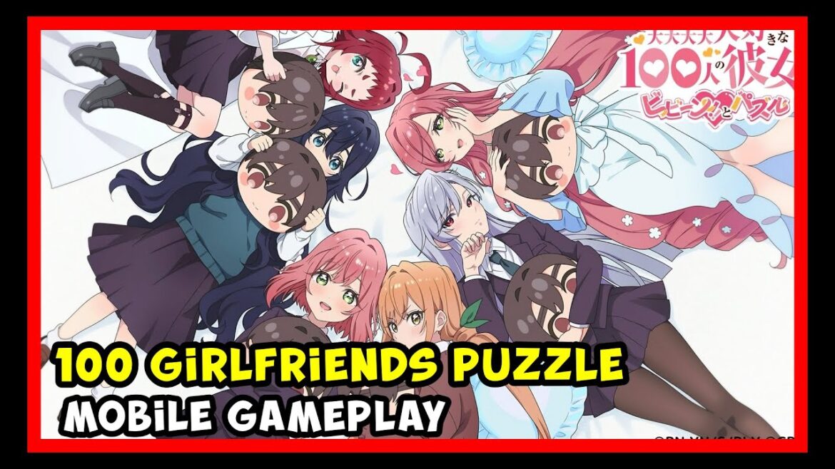 100 Girlfriends Puzzle [君のことが大大大大大好きな100人の彼女 ビビーン!!とパズル] (Mobile) Gameplay
