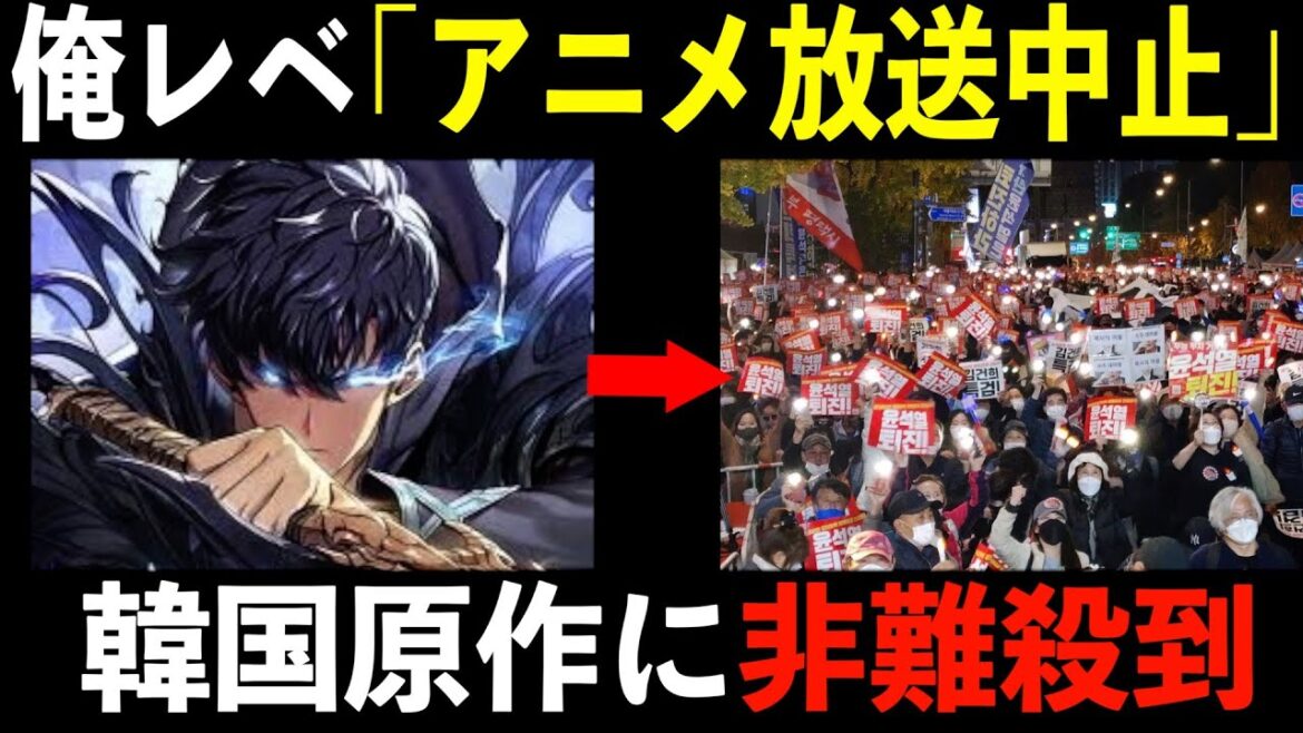 【海外の反応】】「俺レべ」アニメ放送中止！反日の影響か？韓国原作アニメに非難殺到！俺だけレベルアップな件について