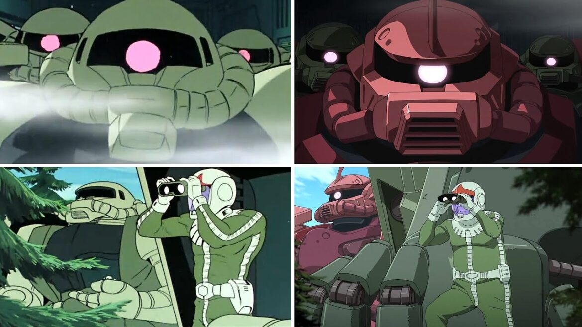 Zakus INVADE Side 7 (Gundam 1979 VS GQuuuuuuX Comparison)[Char 機動戦士ガンダム ジークアクス シャアアズナブル ザク サイド7 比較]