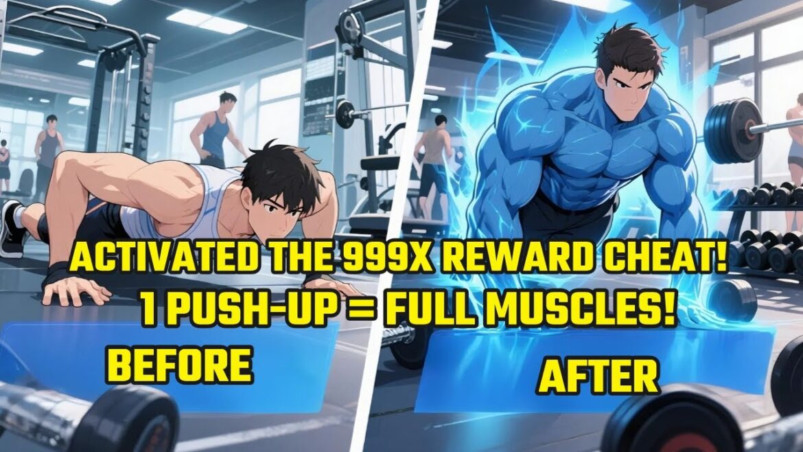 Activated the 999x Reward Cheat! One Push-up = FULL MUSCLES!1 Skill Practice = MAX LEVEL!