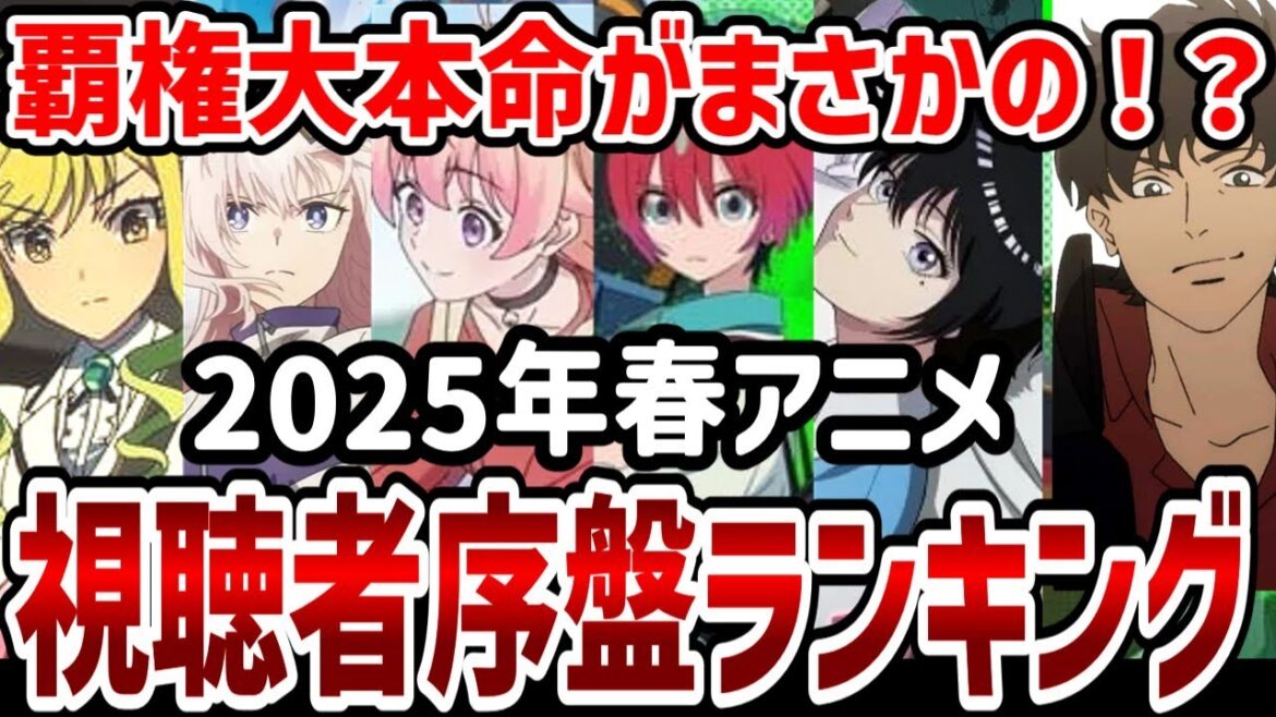 【2025年春アニメ】視聴者投票序盤ランキング　覇権大本命作品がまさかの！？意外なダークホースが上位陣を脅かす【ランキング】