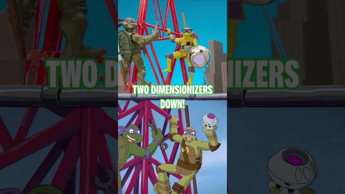 ninja turtle toys meet THEMSELVES in another dimension! | TMNT #shorts ninja turtle toys meet THEMSELVES in another dimension! | TMNT #shorts