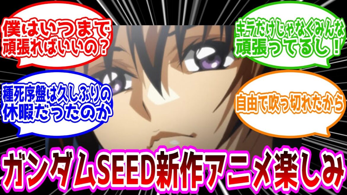【アニメ・漫画反応集】【ガンダム】ガンダムSEED新作アニメ楽しみ