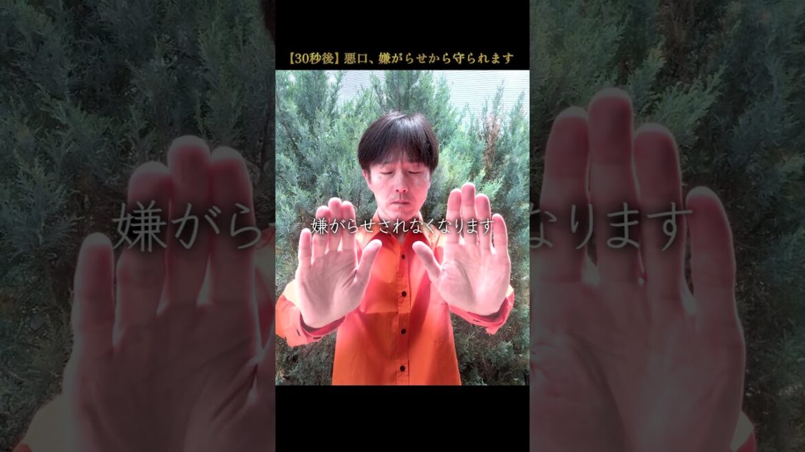 【30秒後】悪口、嫌がらせから守られます