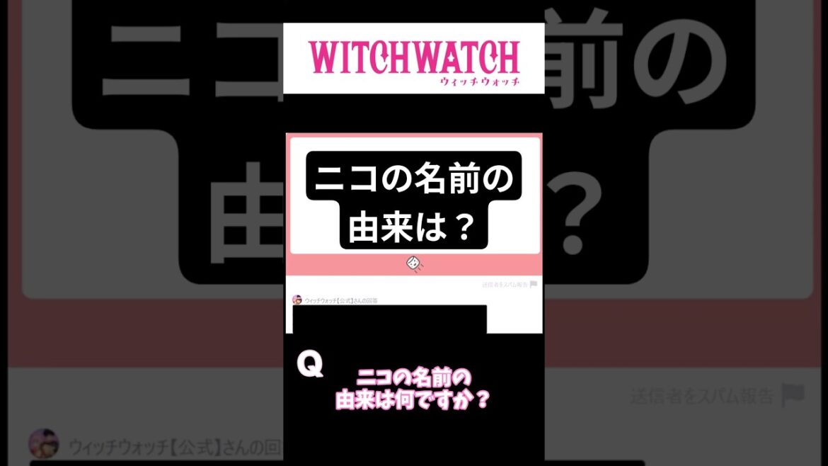 篠原健太先生のマシュマロ回答集 part1「ニコの名前の由来は？etc...」  #shorts　#ウィッチウォッチ