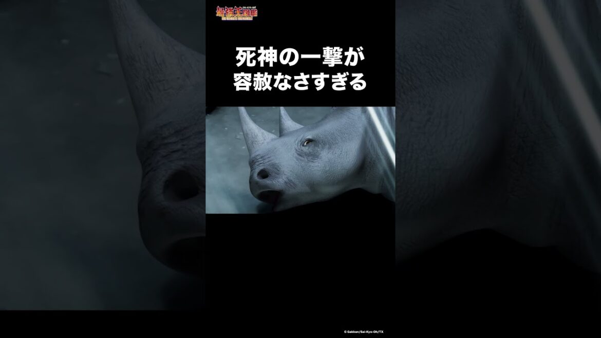 シロサイの柔らかい腹部に… #最強 #動物