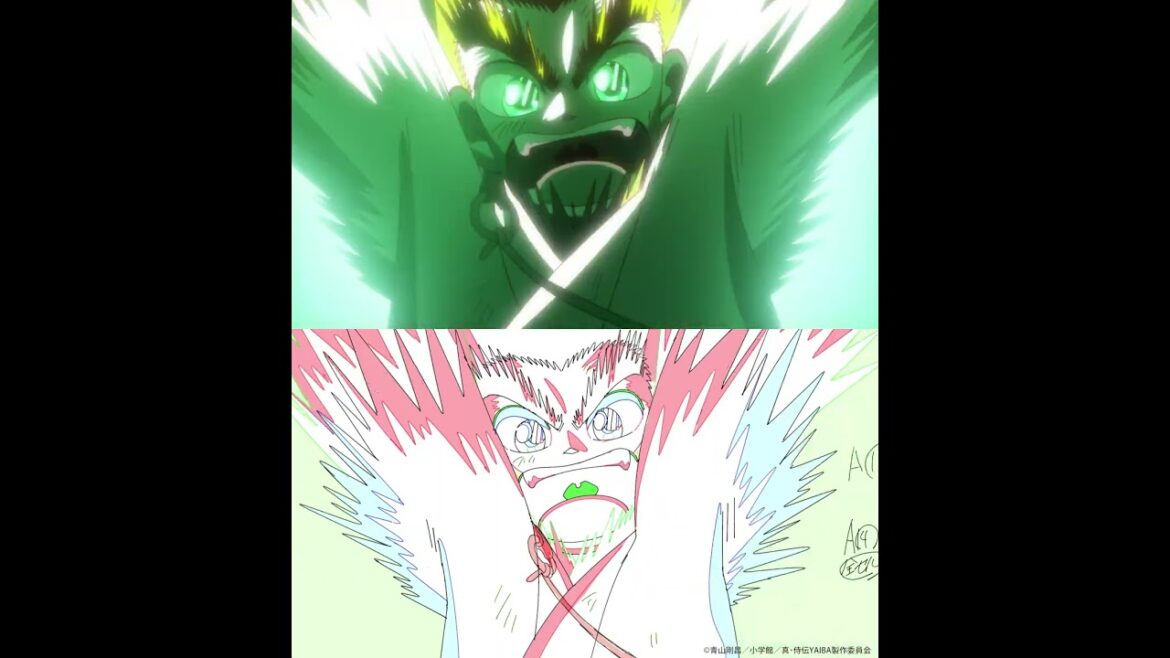 ⚡️ #YAIBAの現場 ぶつかり合う斬撃波と物干し竿⚡#yaiba #anime #shorts