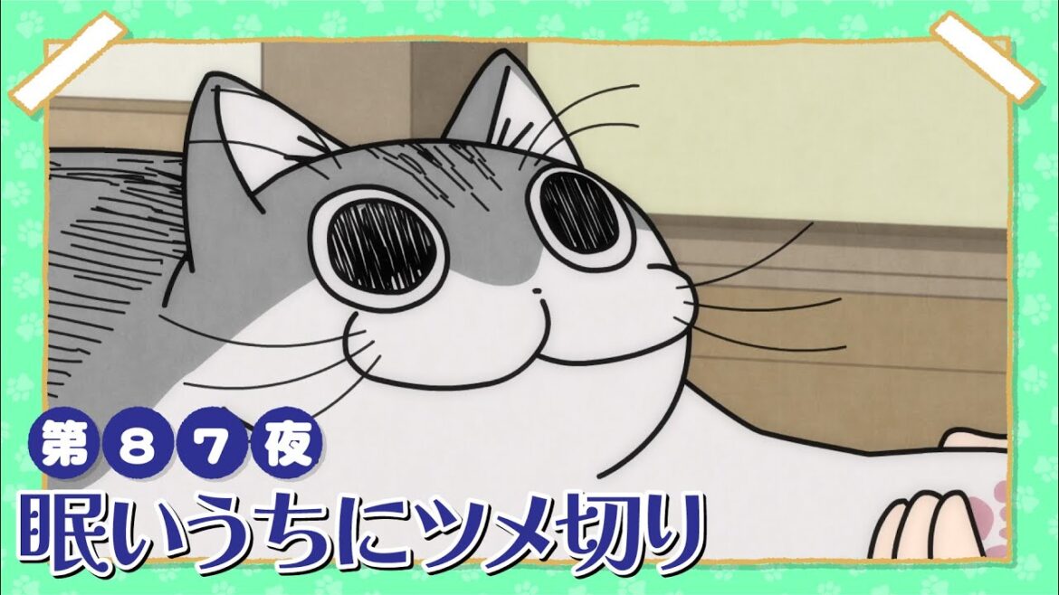 アニメ『夜は猫といっしょ』第87夜「眠いうちにツメ切り」 アニメ『夜は猫といっしょ』第87夜「眠いうちにツメ切り」
